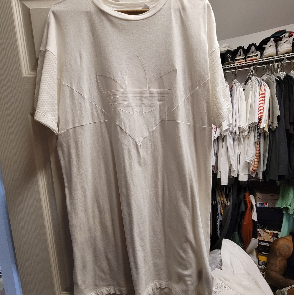 White Adidas dress. Size large